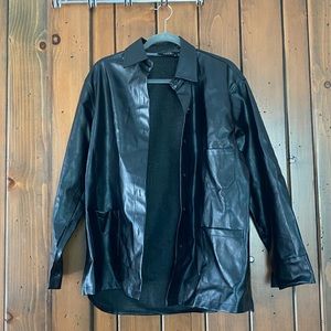 Thin leather jacket